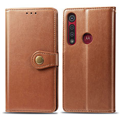 Coque Portefeuille Livre Cuir Etui Clapet L02 pour Motorola Moto G8 Play Orange