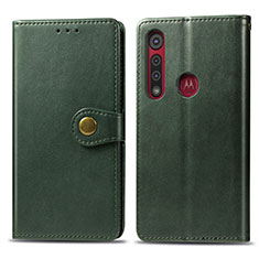 Coque Portefeuille Livre Cuir Etui Clapet L02 pour Motorola Moto G8 Play Vert