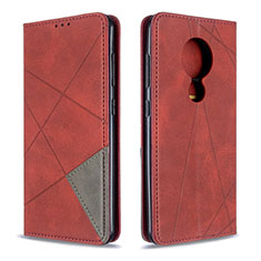 Coque Portefeuille Livre Cuir Etui Clapet L02 pour Nokia 6.2 Rouge