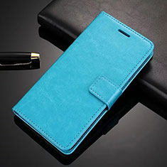 Coque Portefeuille Livre Cuir Etui Clapet L02 pour Nokia X6 Bleu Ciel
