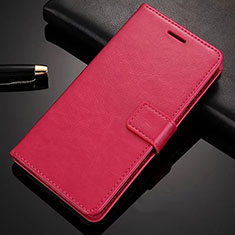 Coque Portefeuille Livre Cuir Etui Clapet L02 pour Nokia X6 Rose Rouge