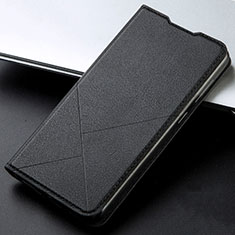 Coque Portefeuille Livre Cuir Etui Clapet L02 pour Oppo A52 Noir