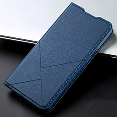 Coque Portefeuille Livre Cuir Etui Clapet L02 pour Oppo A72 Bleu