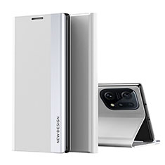 Coque Portefeuille Livre Cuir Etui Clapet L02 pour Oppo Find X5 Pro 5G Blanc