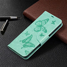 Coque Portefeuille Livre Cuir Etui Clapet L02 pour Samsung Galaxy A12 Nacho Pastel Vert