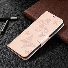 Coque Portefeuille Livre Cuir Etui Clapet L02 pour Samsung Galaxy A12 Nacho Rose
