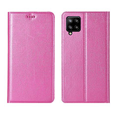 Coque Portefeuille Livre Cuir Etui Clapet L02 pour Samsung Galaxy A42 5G Rose