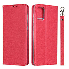 Coque Portefeuille Livre Cuir Etui Clapet L02 pour Samsung Galaxy A51 4G Rouge