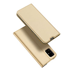 Coque Portefeuille Livre Cuir Etui Clapet L02 pour Samsung Galaxy A51 5G Or