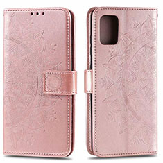 Coque Portefeuille Livre Cuir Etui Clapet L02 pour Samsung Galaxy A71 4G A715 Or Rose