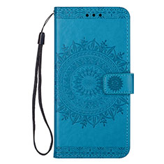 Coque Portefeuille Livre Cuir Etui Clapet L02 pour Samsung Galaxy S20 5G Bleu