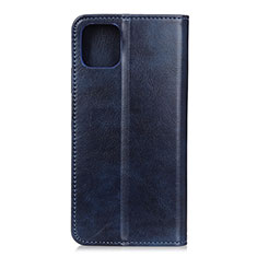 Coque Portefeuille Livre Cuir Etui Clapet L02 pour Xiaomi Mi 10 Lite Bleu