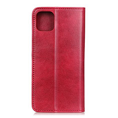 Coque Portefeuille Livre Cuir Etui Clapet L02 pour Xiaomi Mi 10 Lite Rouge