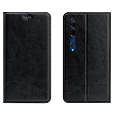 Coque Portefeuille Livre Cuir Etui Clapet L02 pour Xiaomi Mi 10 Noir