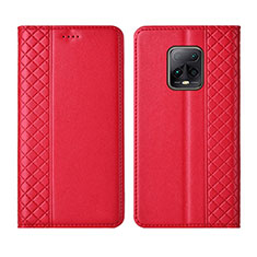 Coque Portefeuille Livre Cuir Etui Clapet L02 pour Xiaomi Redmi 10X 5G Rouge