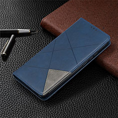 Coque Portefeuille Livre Cuir Etui Clapet L02 pour Xiaomi Redmi 9C Bleu