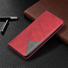 Coque Portefeuille Livre Cuir Etui Clapet L02 pour Xiaomi Redmi 9C Rouge