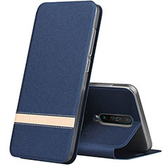 Coque Portefeuille Livre Cuir Etui Clapet L02 pour Xiaomi Redmi K30i 5G Bleu