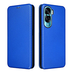 Coque Portefeuille Livre Cuir Etui Clapet L02Z pour Huawei Honor 90 Lite 5G Bleu