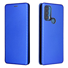 Coque Portefeuille Livre Cuir Etui Clapet L02Z pour Motorola Moto Edge (2021) 5G Bleu