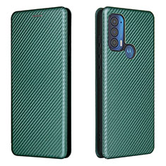 Coque Portefeuille Livre Cuir Etui Clapet L02Z pour Motorola Moto Edge (2021) 5G Vert