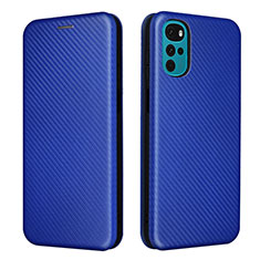 Coque Portefeuille Livre Cuir Etui Clapet L02Z pour Motorola Moto G22 Bleu