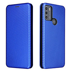 Coque Portefeuille Livre Cuir Etui Clapet L02Z pour Motorola Moto G50 Bleu