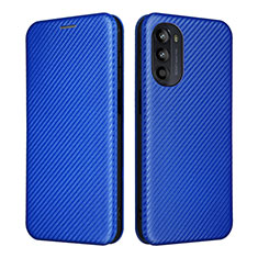 Coque Portefeuille Livre Cuir Etui Clapet L02Z pour Motorola MOTO G52 Bleu