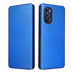 Coque Portefeuille Livre Cuir Etui Clapet L02Z pour Motorola Moto G52j 5G Bleu