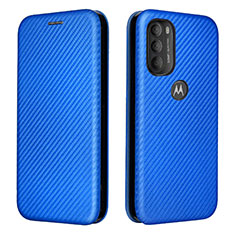 Coque Portefeuille Livre Cuir Etui Clapet L02Z pour Motorola Moto G71 5G Bleu
