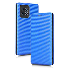 Coque Portefeuille Livre Cuir Etui Clapet L02Z pour Motorola Moto X40 5G Bleu