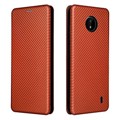 Coque Portefeuille Livre Cuir Etui Clapet L02Z pour Nokia C20 Marron