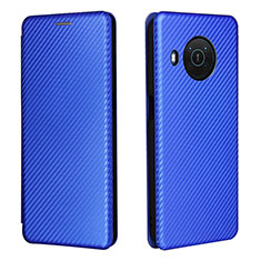 Coque Portefeuille Livre Cuir Etui Clapet L02Z pour Nokia X20 Bleu