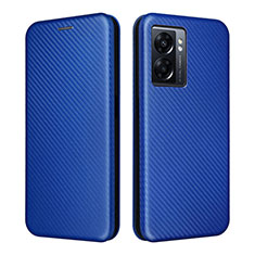 Coque Portefeuille Livre Cuir Etui Clapet L02Z pour Oppo A56S 5G Bleu
