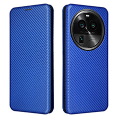 Coque Portefeuille Livre Cuir Etui Clapet L02Z pour Oppo Find X6 5G Bleu