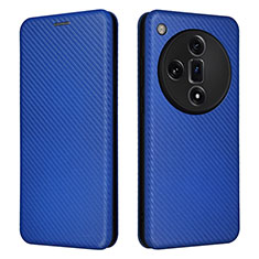 Coque Portefeuille Livre Cuir Etui Clapet L02Z pour Oppo Find X7 5G Bleu