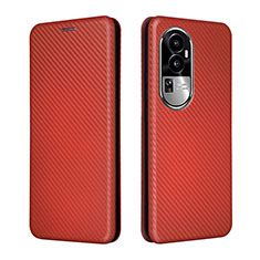 Coque Portefeuille Livre Cuir Etui Clapet L02Z pour Oppo Reno10 Pro+ Plus 5G Marron