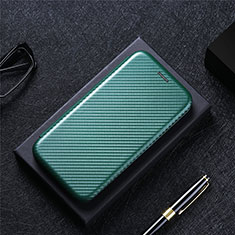 Coque Portefeuille Livre Cuir Etui Clapet L02Z pour Samsung Galaxy A03s Vert