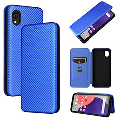 Coque Portefeuille Livre Cuir Etui Clapet L02Z pour Samsung Galaxy A22 5G SC-56B Bleu