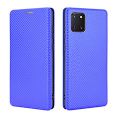 Coque Portefeuille Livre Cuir Etui Clapet L02Z pour Samsung Galaxy A81 Bleu