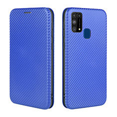 Coque Portefeuille Livre Cuir Etui Clapet L02Z pour Samsung Galaxy M31 Bleu