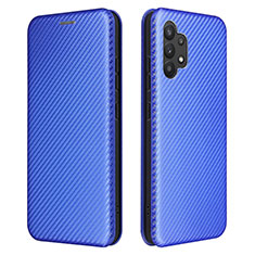 Coque Portefeuille Livre Cuir Etui Clapet L02Z pour Samsung Galaxy M32 5G Bleu