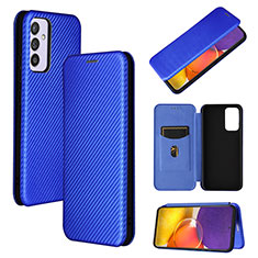 Coque Portefeuille Livre Cuir Etui Clapet L02Z pour Samsung Galaxy Quantum2 5G Bleu