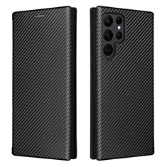 Coque Portefeuille Livre Cuir Etui Clapet L02Z pour Samsung Galaxy S22 Ultra 5G Noir