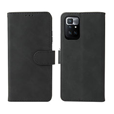 Coque Portefeuille Livre Cuir Etui Clapet L02Z pour Xiaomi Redmi 10 (2022) Noir