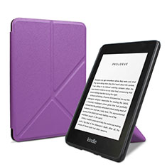 Coque Portefeuille Livre Cuir Etui Clapet L03 pour Amazon Kindle 6 inch Violet