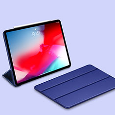 Coque Portefeuille Livre Cuir Etui Clapet L03 pour Apple iPad Pro 11 (2018) Bleu
