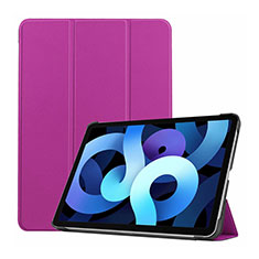 Coque Portefeuille Livre Cuir Etui Clapet L03 pour Apple New iPad Air 10.9 (2020) Rose Rouge