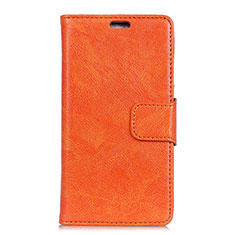 Coque Portefeuille Livre Cuir Etui Clapet L03 pour Asus Zenfone Max Pro M2 ZB631KL Orange