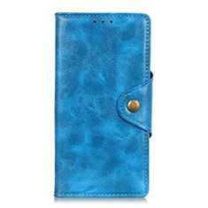 Coque Portefeuille Livre Cuir Etui Clapet L03 pour BQ Aquaris C Bleu